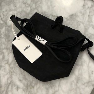 Baggu Mini Nylon Bucket Bag in Black NWT